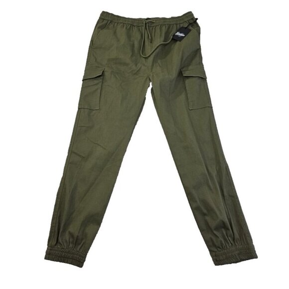 Brooklyn Cloth Cargo Jogger Men's XL (36x32) Army Green Drawstring NWT Stretch - Picture 1 of 16